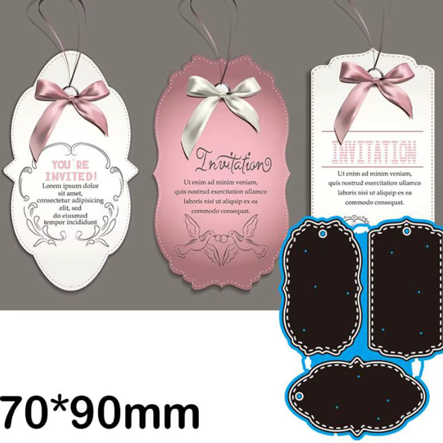 Metall Stanzform DIY Layering Label für Scrapbooking und Handwerk - Bild 3