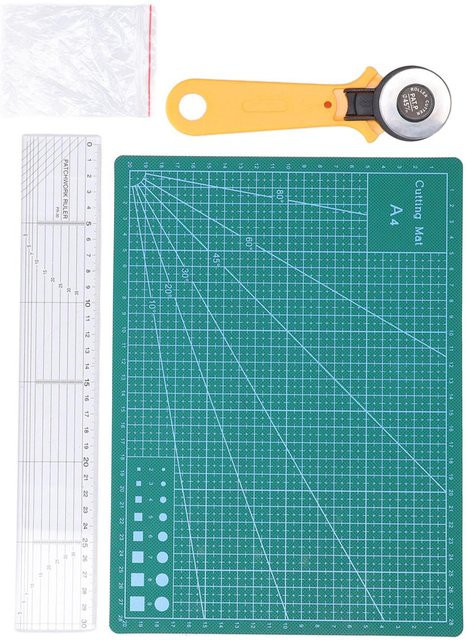 GoolRC Schneidematten-Set A4 mit 45mm Rollschneider in Transparent und Grün - Bild 1