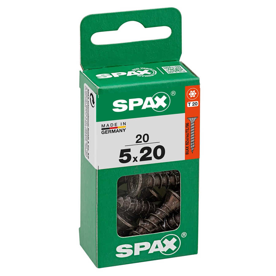 Spax Universalschraube VGW TSP für Holz, Schwarz, verzinkt, Durchmesser: 5 mm, Länge: 20 mm, 20 Stück - Bild 2