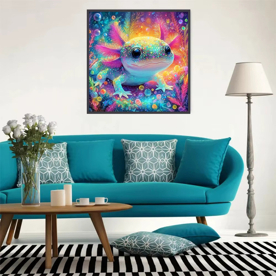 EverShine DIY 5D Diamant Malerei Axolotl Mosaik Salamander Vollbohrer Stickerei Cartoon Tier in Multicolour B/H/T: 20 x 20 x 20 cm - Bild 3