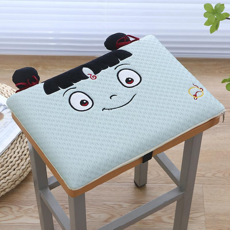 Yiran Furniture Memory Foam Sitzkissen für Studenten und Schule, quadratisch, abnehmbarer und waschbarer Bezug, Breite: 35 cm, Tiefe: 25 cm - Bild 1