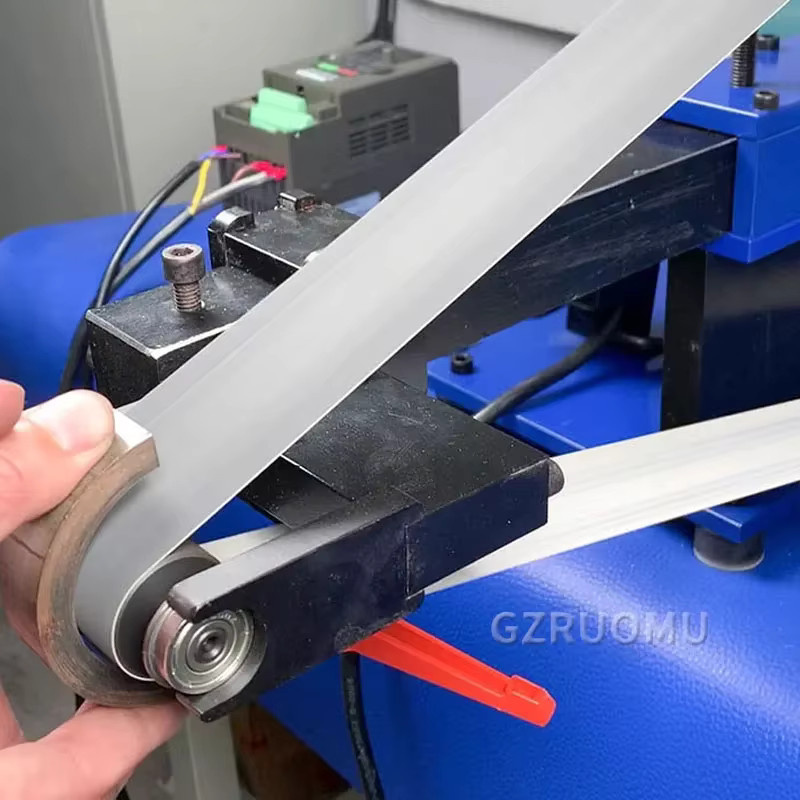 GZRUOMU Elektrische Bandschleifmaschine und Polierer mit 3 Geschwindigkeitsmodi, 2,2 kW, Blau - Bild 5