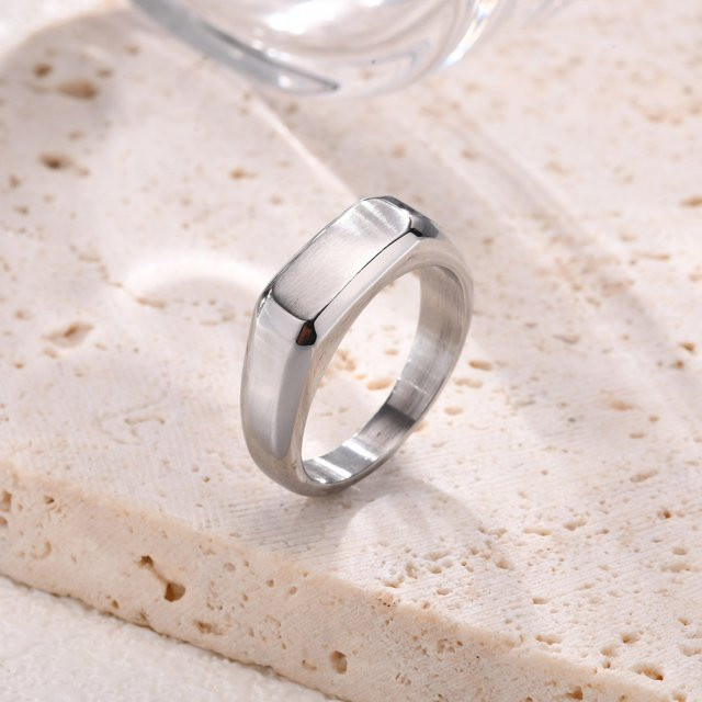 mprainbow Siegelring Edelstahl, Bicolor, Unisex - Bild 1