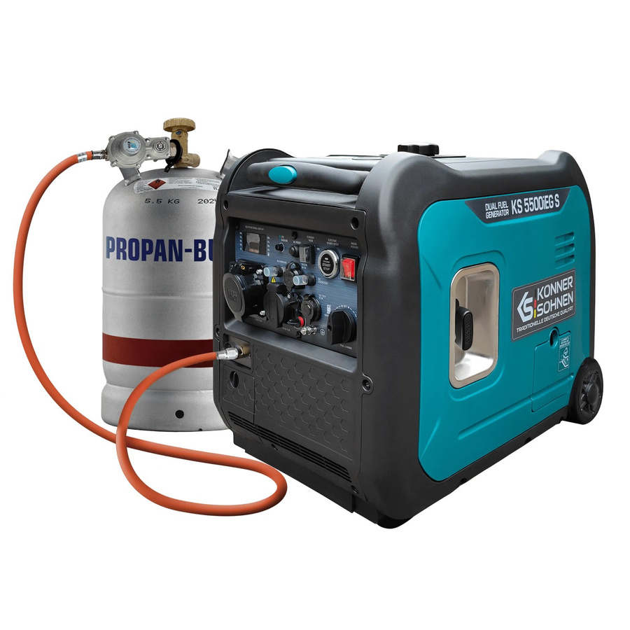 Könner & Söhnen LPG/Benzin-Inverter-Generator KS 5500iEG S in Blau - Bild 2