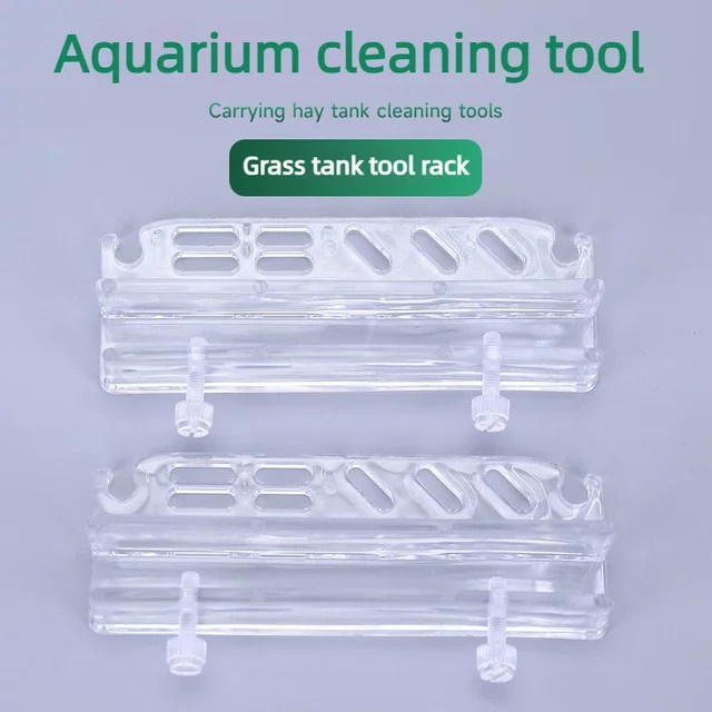 DUTRIEUX Acryl-Aquarium-Werkzeughalter zur Wandmontage, transparenter Aufbewahrungsorganizer für Aquascaping-Tools, Algenentferner und Scheren - Bild 1