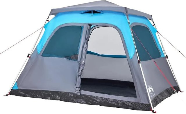 vidaXL Kuppel-Familienzelt für 6 Personen in Blau mit Quick Release System 4004234 - Bild 1