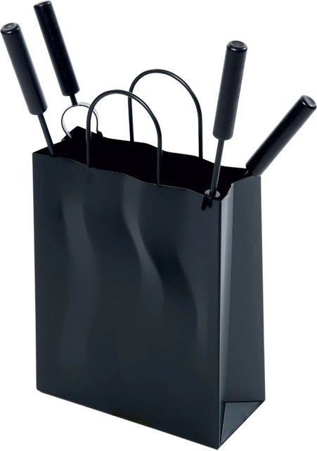 Firefix Kaminbesteck 5-teilig aus Stahl in Schwarz, B/T/H: 28 x 10 x 46 cm - Bild 1