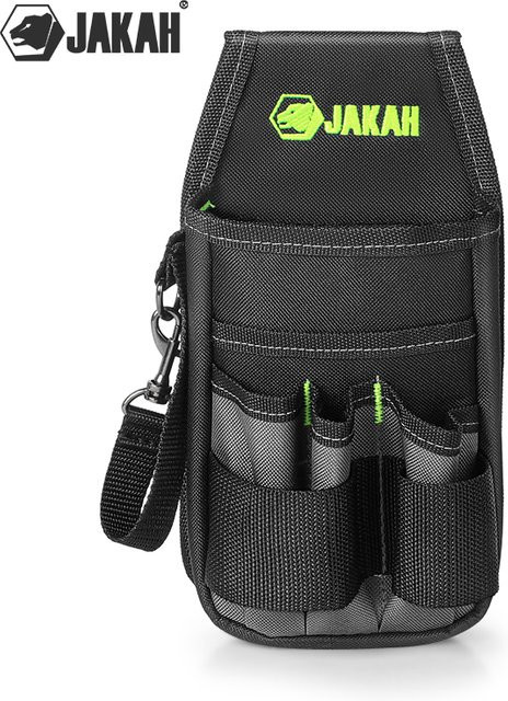JAKAH Mini-Werkzeugtasche aus ballistischem Nylon in Schwarz mit mehreren Taschen für Elektriker - Bild 1