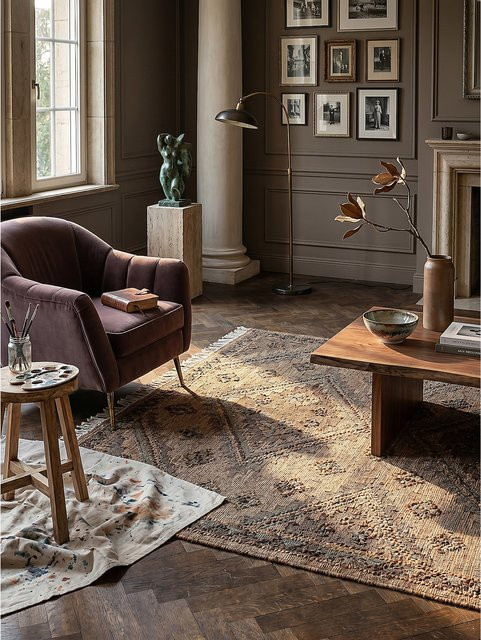 Flachgewebe-Teppich Kelim Kadima von KADIMA DESIGN in Natur und Beige aus Jute, B/T: 200 x 290 cm - Bild 1