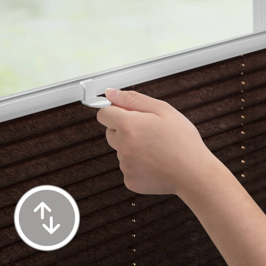 LICHTBLICK Spannplissee Single Pleat in Braun, semi-transparent, B: 60 cm, H: 210 cm - Bild 4