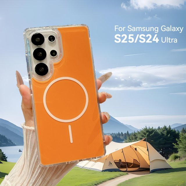 Magnetische Schutzhülle aus Acryl für Samsung Galaxy S26 S25 S24 Ultra Plus mit MagSafe Kompatibilität in Blau - Bild 1