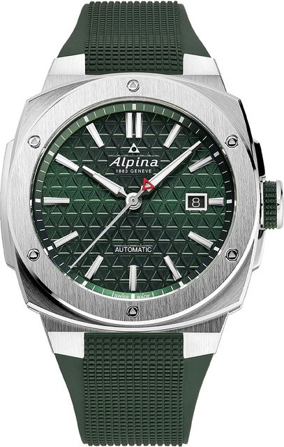 Alpina Automatik Herrenuhr, Edelstahl, 41 mm, Grün, 20 ATM - Bild 1