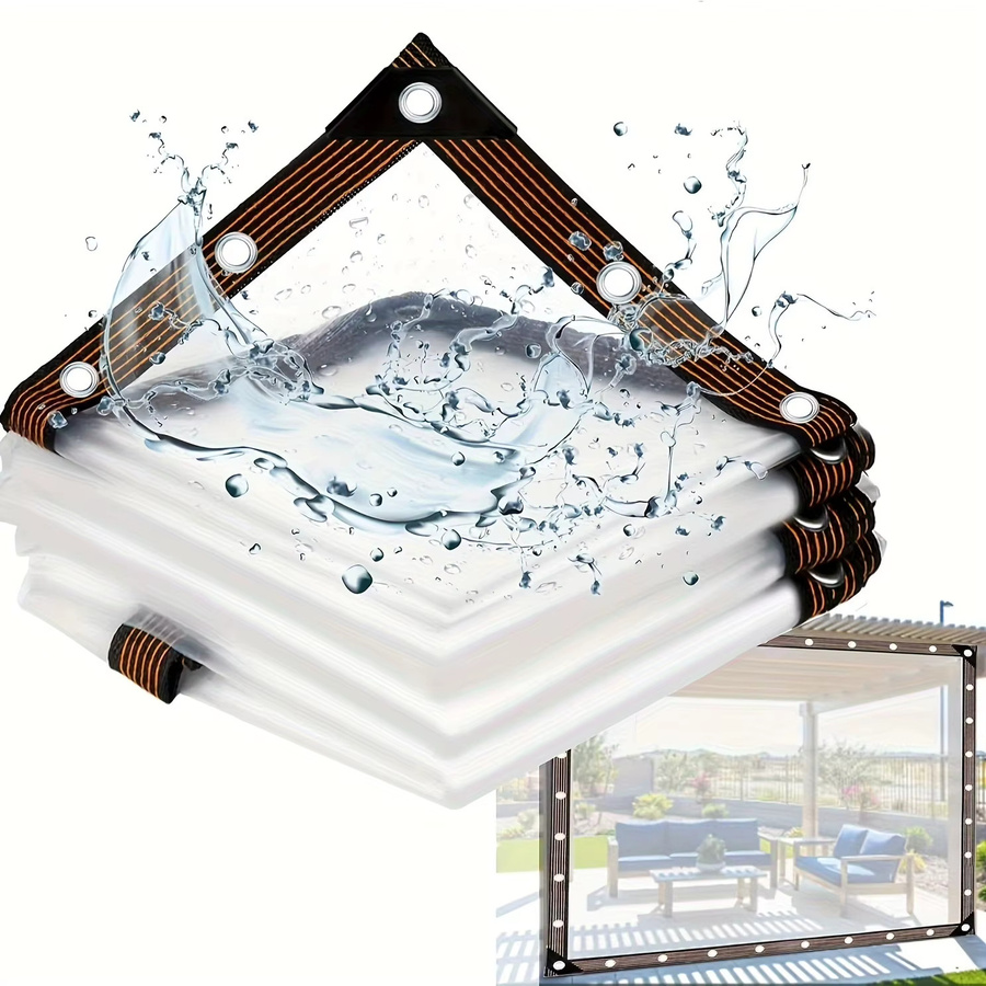 Transparentes wasserdichtes Tuch mit Dichtung für Markisen, Veranden und Camping, B/B: 200 x 200 cm - Bild 2