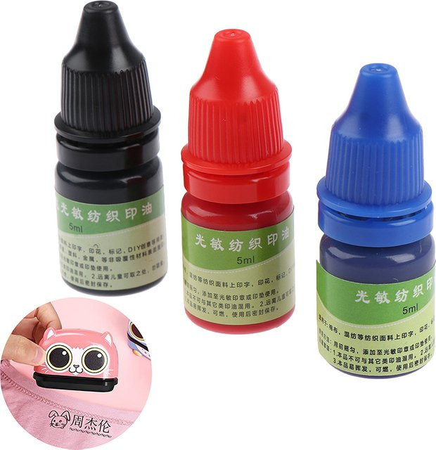 Wasserdichte Textilfarbe für Namensstempel auf Kleidung, 5 ml, Mehrfarbig - Bild 1
