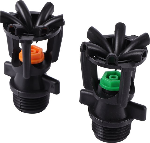 Adhere To Fly Rotierender Gartensprinkler mit 360-Grad-Bewässerung und 1/2 Zoll Außengewinde in Schwarz - Bild 1
