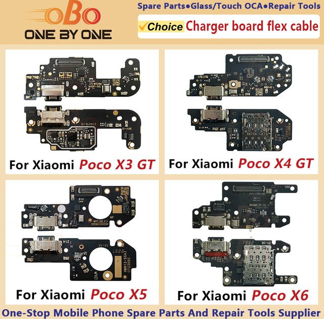 Xiaomi USB Lade Dock Board für Poco X2 X3 X4 X5 X6 Pro GT 5G Ladegerät Port Stecker Flex Kabel Reparaturteil in Schwarz - Bild 1