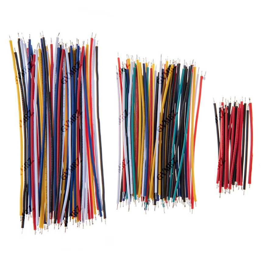 130-teiliges Breadboard Jumper-Kabel-Set in 6 Farben, 24AWG verzinnte PCB-Lötkabel aus flexiblem PVC, Längen: 5 cm, 8 cm und 10 cm, Multicolor - Bild 2