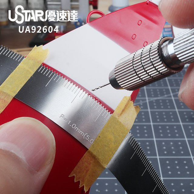 Ustar Flexibles Lineal und Stanzwerkzeug für Modellbau und DIY in Silber - Bild 1