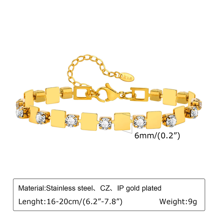 LUXUKISSKIDS Armband, Edelstahl, Gold, Zirkonia, Damen - Bild 3
