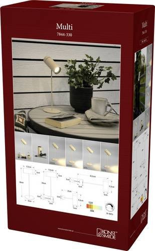 Konstsmide Multi LED-Akku-Tischlampe aus Aluminium in Sand, dimmbar - Bild 1