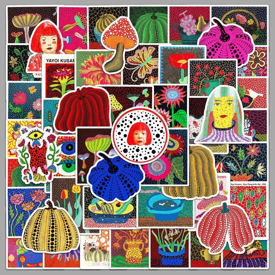 CHIC STUDIO Wandaufkleber Yayoi Kusama Kürbis Surrealismus Kunst Poster in Mehrfarbig - Bild 2