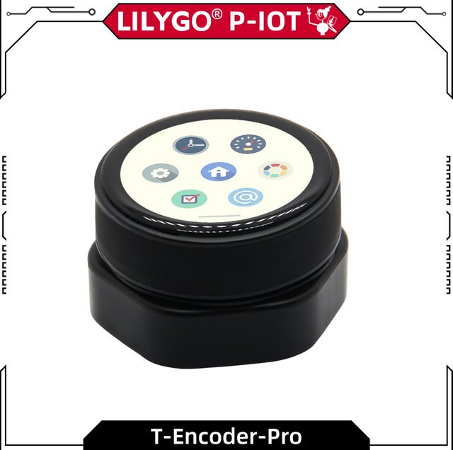 LILYGO T-Encoder-Pro ESP32-S3 Entwicklungsboard mit 1,2 Zoll AMOLED Touch-Display und Drehgeber in Schwarz - Bild 1