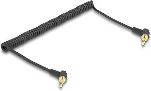 Delock 85777 Klinke Audio Anschlusskabel Schwarz mit 2x 3,5 mm Klinkensteckern, 0,75 m - Bild 1