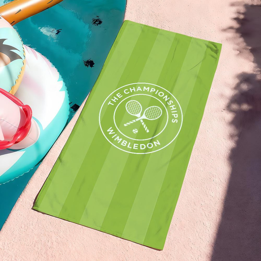 Strandtuch JINGYUE Pet mit Wimbledon-Logo für Strand, Yoga und Fitness, B/H: 80 x 160 cm - Bild 1