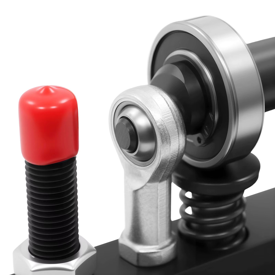 Hochleistungs-2-Tonnen-Hand-Lederschneidemaschine als verstellbare Stanzpresse in Schwarz mit einer Arbeitsplatte von 26 x 16 cm, 26,9 cm Vorschubbreite und 15 mm Hub für Leder, Stoff, Silikon und Papier - Bild 5