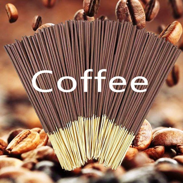 YXYMCF Kaffee Räucherstäbchen aus natürlichem Duftpulver mit Bambus für Aromatherapie, 50 Stück - Bild 1