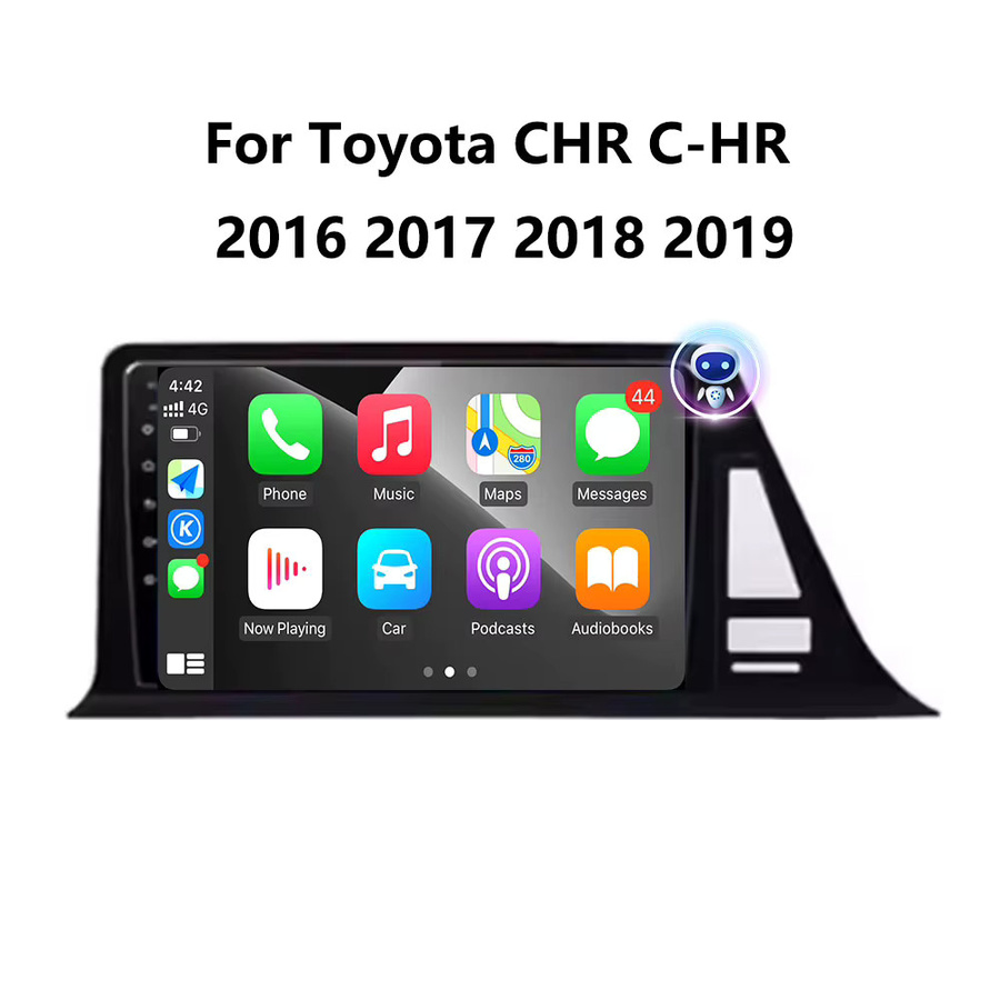 CUCU-NAVI Android 16 Autoradio für Toyota C-HR mit 2K Bildschirm, Carplay, WIFI und 4G, Schwarz - Bild 1