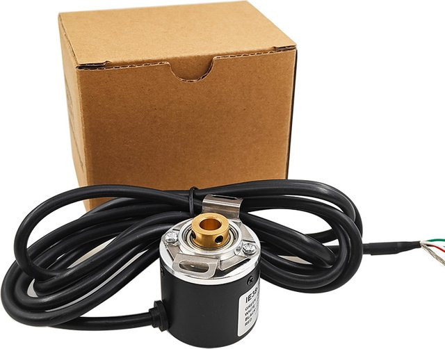 CNMAWAY IE38-1000AB Hohlwellen-Inkremental-Drehgeber 12-24V mit 5/6/8mm Bohrung und 100-1000PPR als industrieller Automatisierungs-Impulssensor - Bild 1