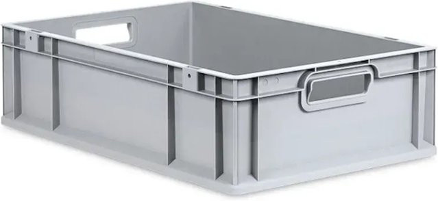 PROREGAL Eurobox NextGen Grip Lagerbox mit Griffen, Grau, H x B x T: 17 x 40 x 60 cm, 34 Liter - Bild 1