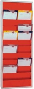 Eichner Metall-Plantafel für den professionellen Werkstattbereich, zweireihig, Rot, Höhe: 55,4 cm - Bild 1