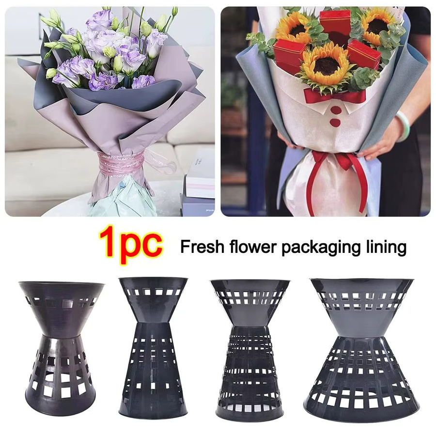 Schwarze Kunststoff-Blumenverpackung als Liner für DIY-Blumensträuße - Bild 7