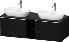 Duravit Waschtischunterschrank D-Neo Wandhängend Eiche Schwarz B: 140 cm, T: 55 cm - Bild 1