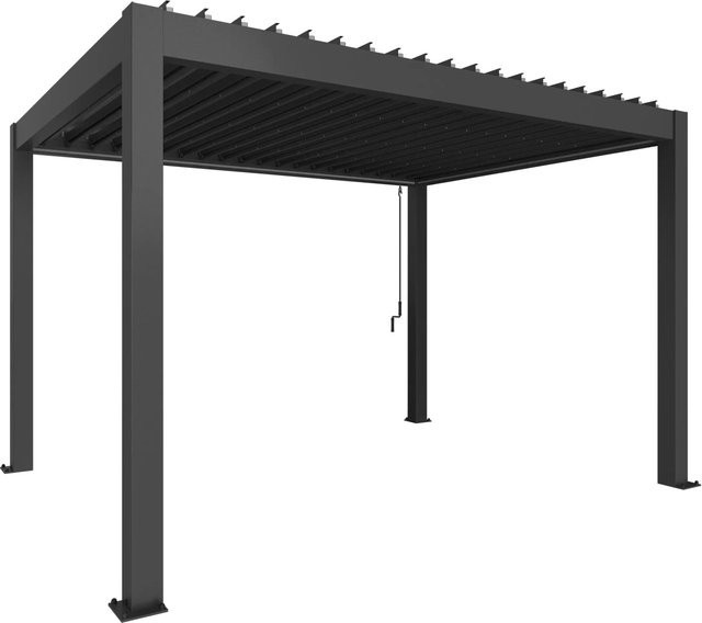 Biohort Pergola modern in Dunkelgrau-Metallic, B/T/H: 404,5 x 264 x 312 cm - Bild 5