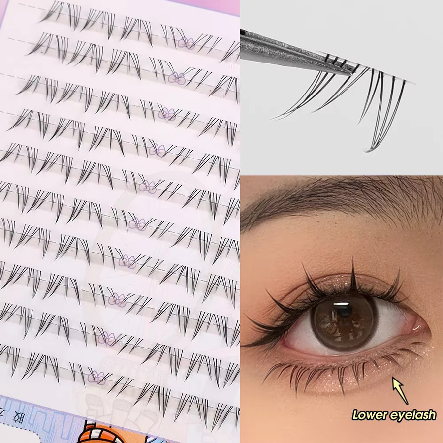 Manga untere Wimpern, segmentiert, transparent, natürlich - Bild 2