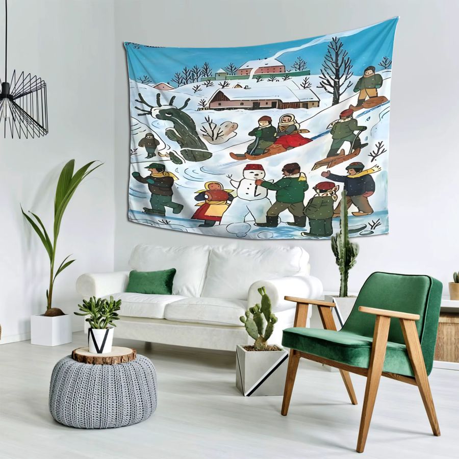VIKAMA Wandteppich Josef Lada Design zur Dekoration für Schlafzimmer, Wohnzimmer oder Büro - Bild 4