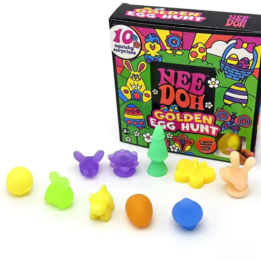 Needoo Goldenes Eiersuche-Spiel Blindbox, Fidget mit Squishy-Überraschung, ab 3 Jahren - Bild 2