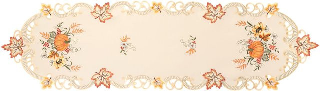 Tischläufer viva domo Herbst-Kürbis, Mehrfarbig, B: 140 cm, T: 40 cm - Bild 1