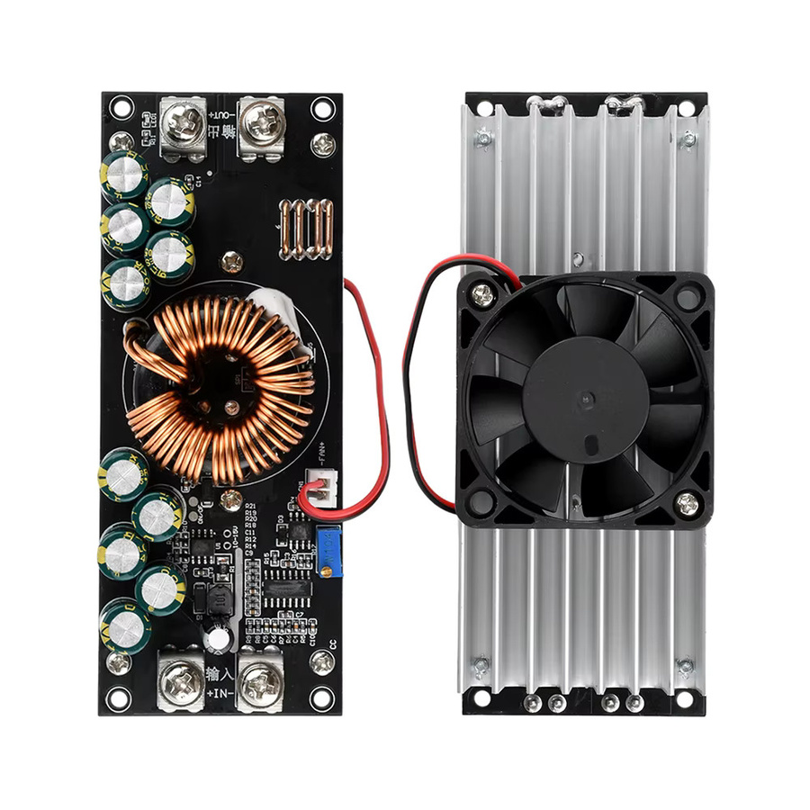 Einstellbares DC-DC Buck Converter Modul zur Konstantspannung, Hochleistungs-Abwärtswandler von 15 V-90 V auf 2,5 V-72 V, Schwarz - Bild 3