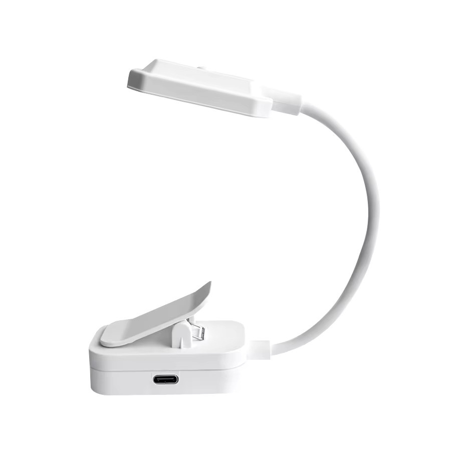 GGBEE Clip-on LED Schreibtischlampe in Weiß, wiederaufladbare Touch-Leselampe mit 3 Farbmodi für Studium und Schlafzimmer - Bild 5