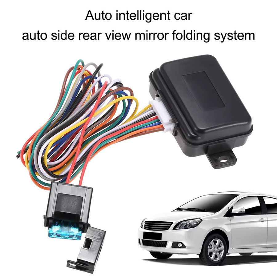 Intelligentes faltbares Seitenrückspiegel-System für dein Auto in Schwarz - Bild 2