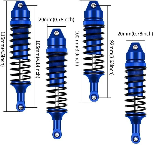 Traxxas E-Maxx Vollmetall-Stoßdämpfer Vorne & Hinten, Zubehör - Bild 1