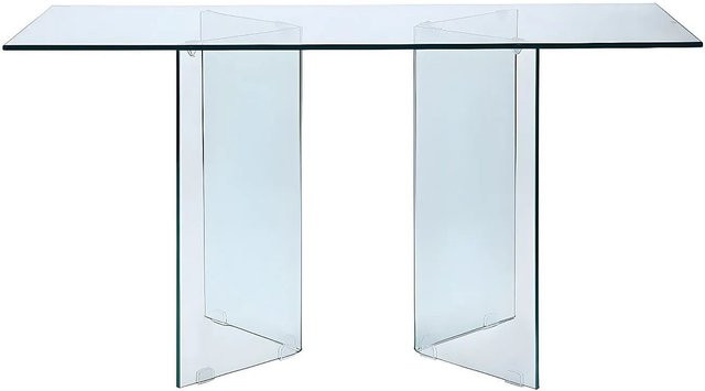Vente-unique Schreibtisch Clarissa aus Glas in Transparent, B: 140 cm, H: 75 cm, T: 60 cm - Bild 1