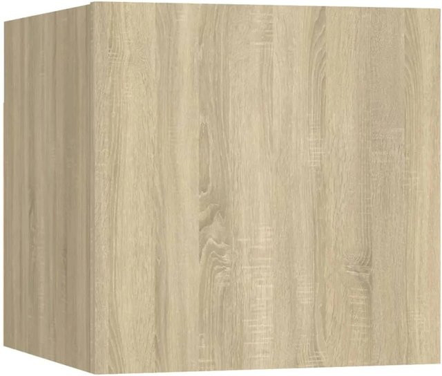 vidaXL TV-Wandschrank Sonoma-Eiche in Braun und Beige mit Schranktüren, B/T/H: 30,5 x 30 x 30 cm - Bild 1