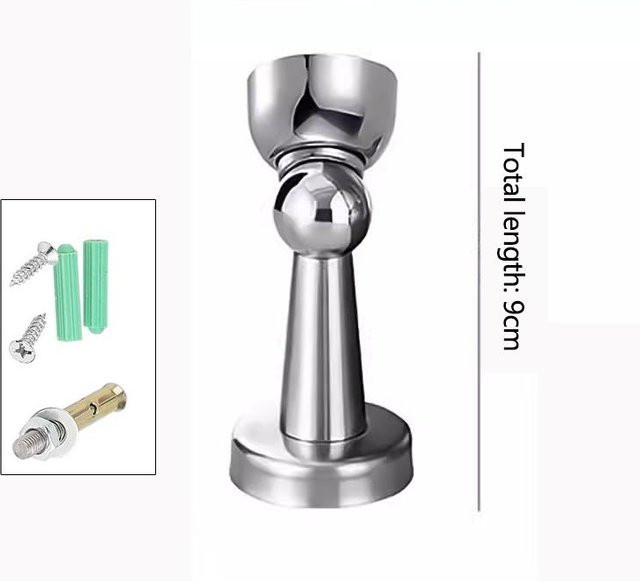 Mandodle Magnetischer Türstopper aus Edelstahl in Silber, wandmontiert - Bild 1