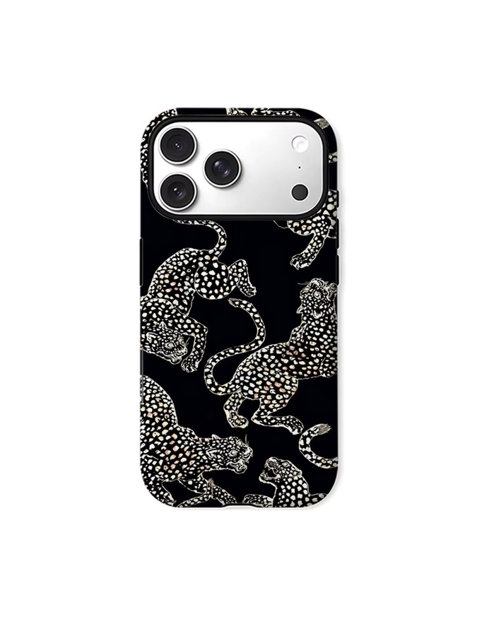 Aurbe 2-in-1 MagSafe Hülle mit mattem Film und Leoparden-Prowl-Design für iPhone 17 16 15 14 Plus Pro Max, stoßfeste Hartschale, Gold/Schwarz - Bild 7