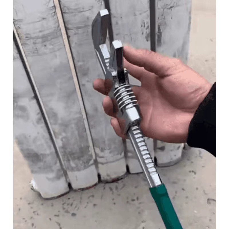 Universeller F-Typ Rohrspanner als einstellbarer Rechtwinkelschlüssel für Sanitärreparaturen in Silber - Bild 6